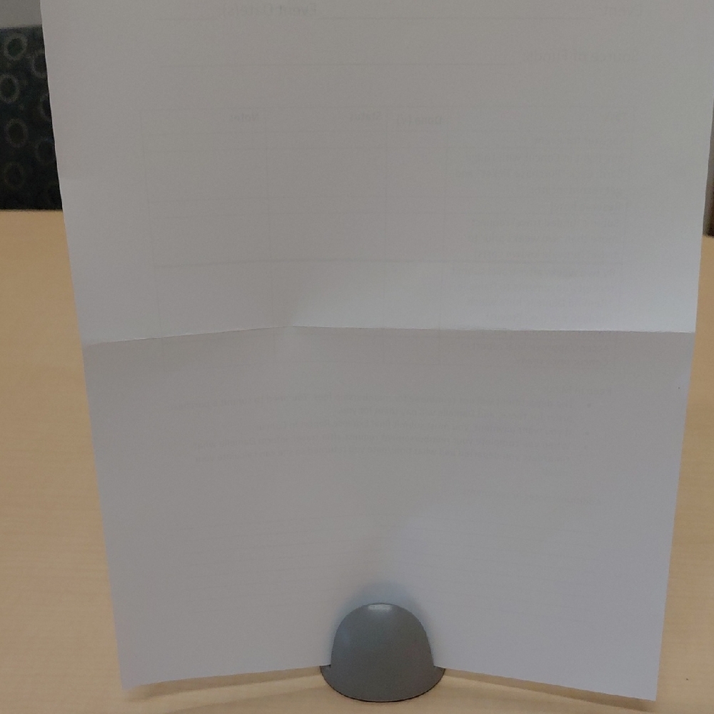 Gray Desk Paper Holder